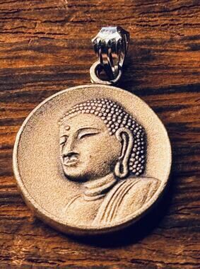 Vintage Japan Kamakura Daibutsu Great Buddha Sterling Silver Pendant Charm 5g
